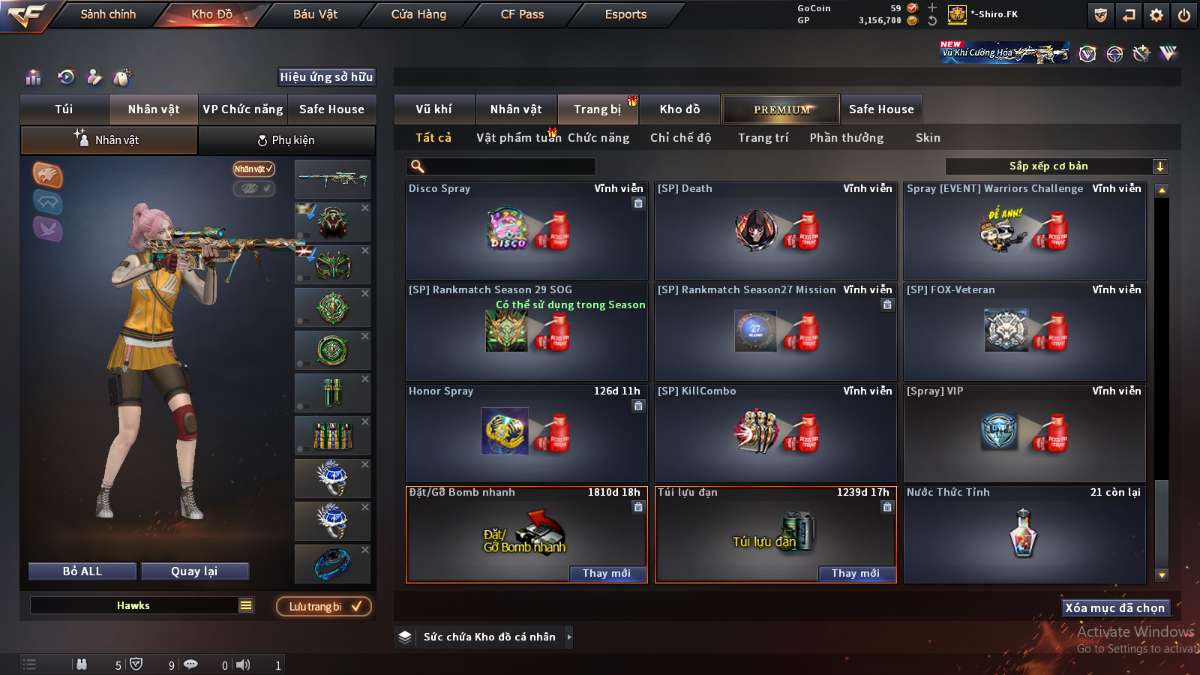 shop acc cf uy tin gia re
